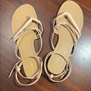 Express Nude Strappy Sandals